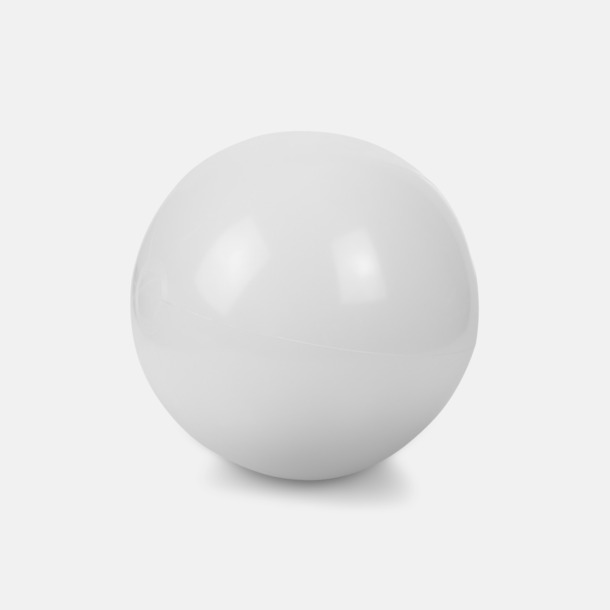 Vit Lite större, enfärgade badbollar med reklamtryck