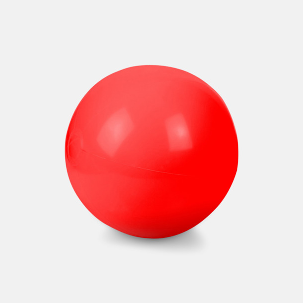 Röd Lite större, enfärgade badbollar med reklamtryck