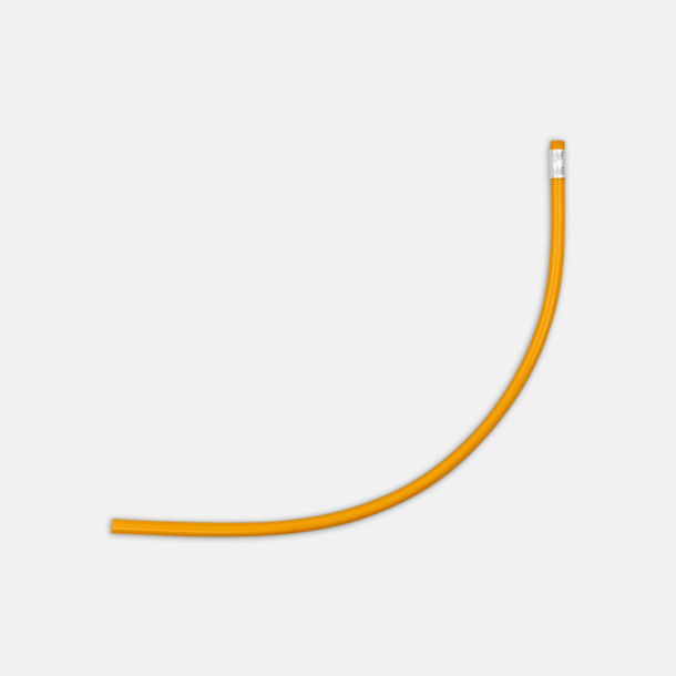 Orange Flexibla blyertspennor med reklamtryck