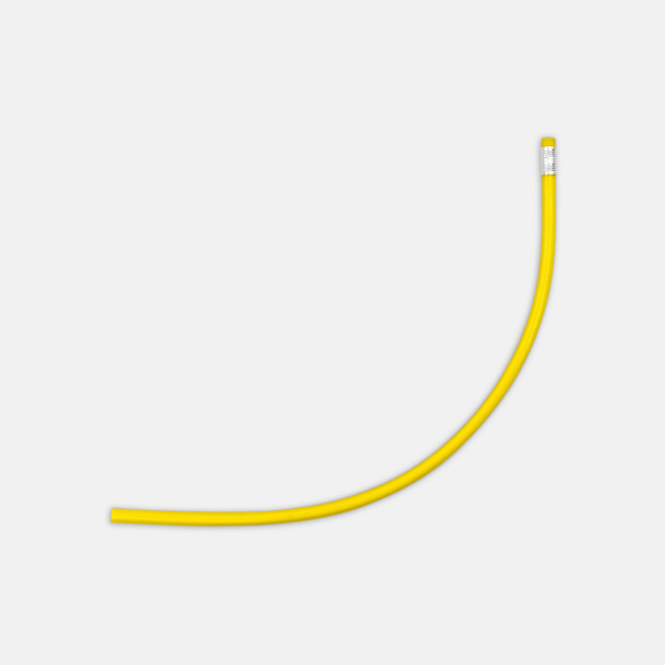 Gul Flexibla blyertspennor med reklamtryck