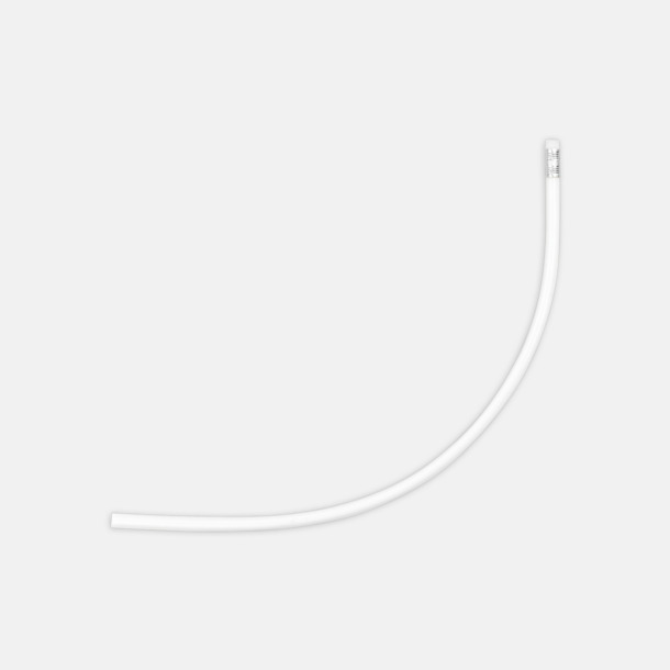 Vit Flexibla blyertspennor med reklamtryck