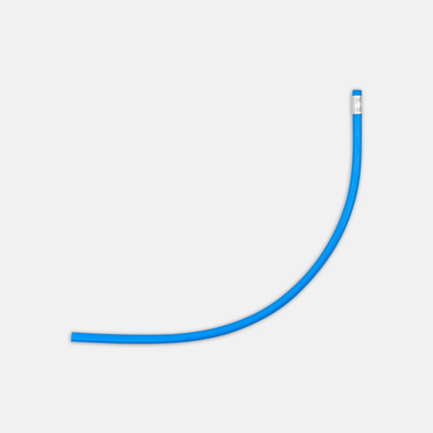 Blå Flexibla blyertspennor med reklamtryck