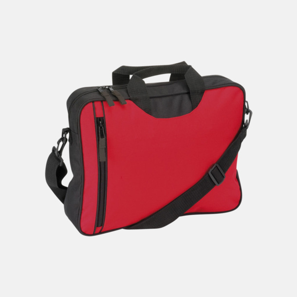 Röd Dokumentväska med reklamtryck