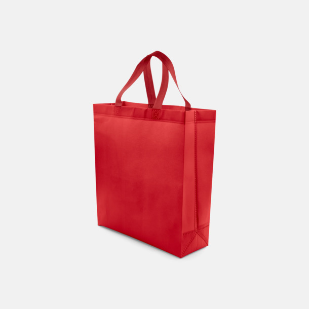 Röd Mall bagar i non woven med tryck