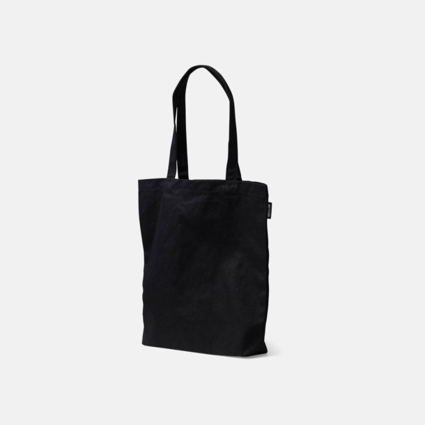 Svart  Tygpåsar i återvunnen bomull med egen logga